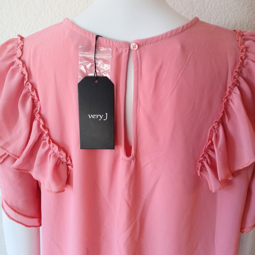 Very J Pink Ruffle Dress - Picture 6 of 10